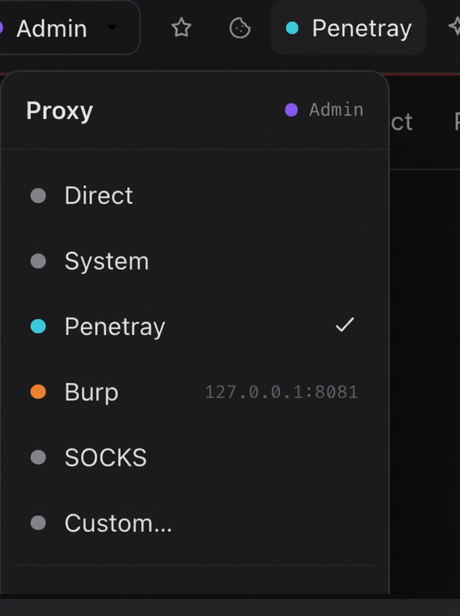 Katana's Proxy toolbar tool, open